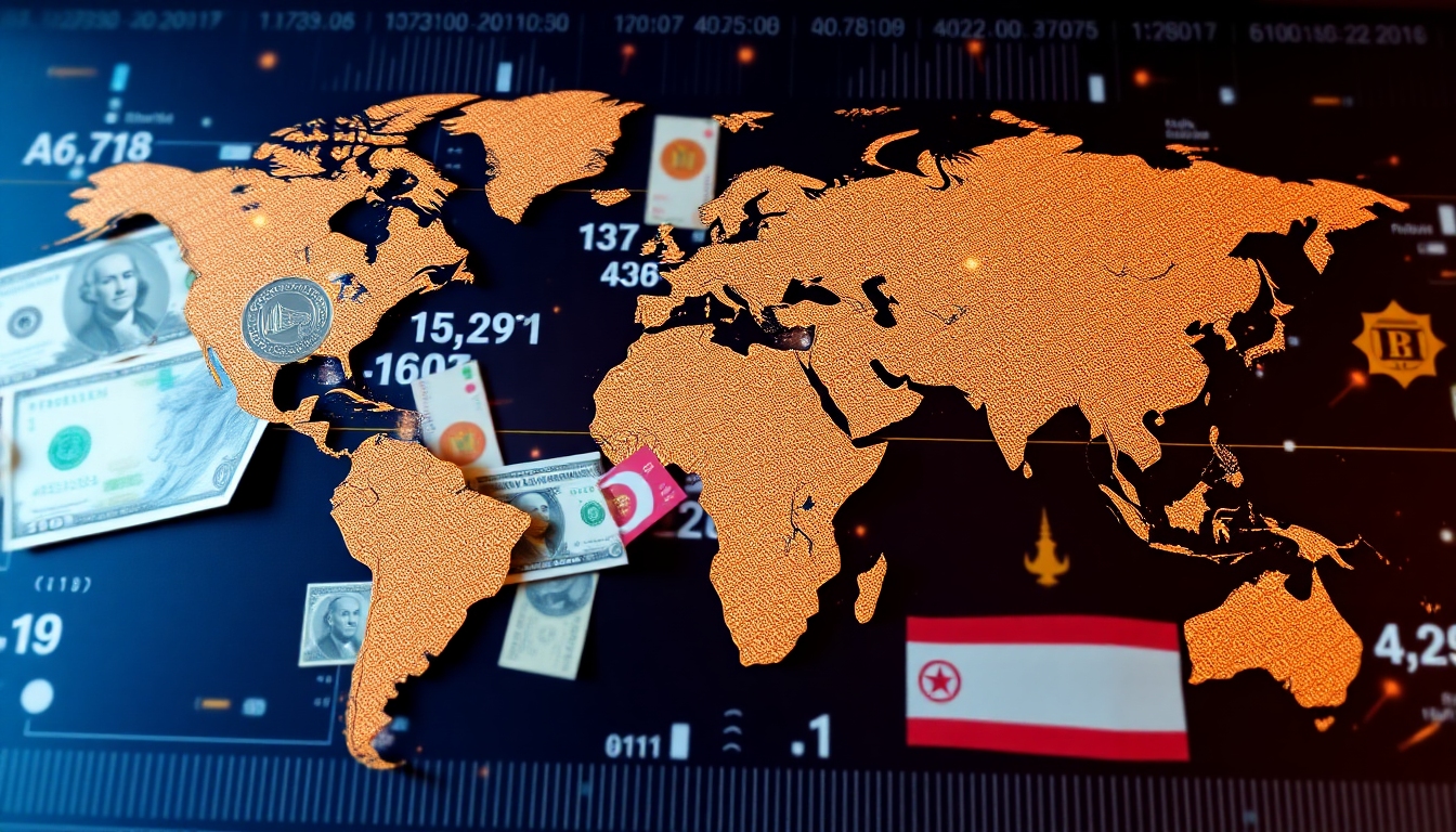 為替と国際分散投資のイメージ